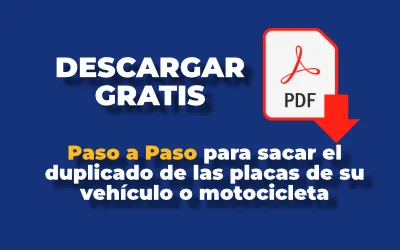 DESCARGAR: Paso a paso para sacar el duplicado de las placas de su vehículo o motocicleta